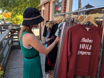 Sidewalk Sale Shopping
