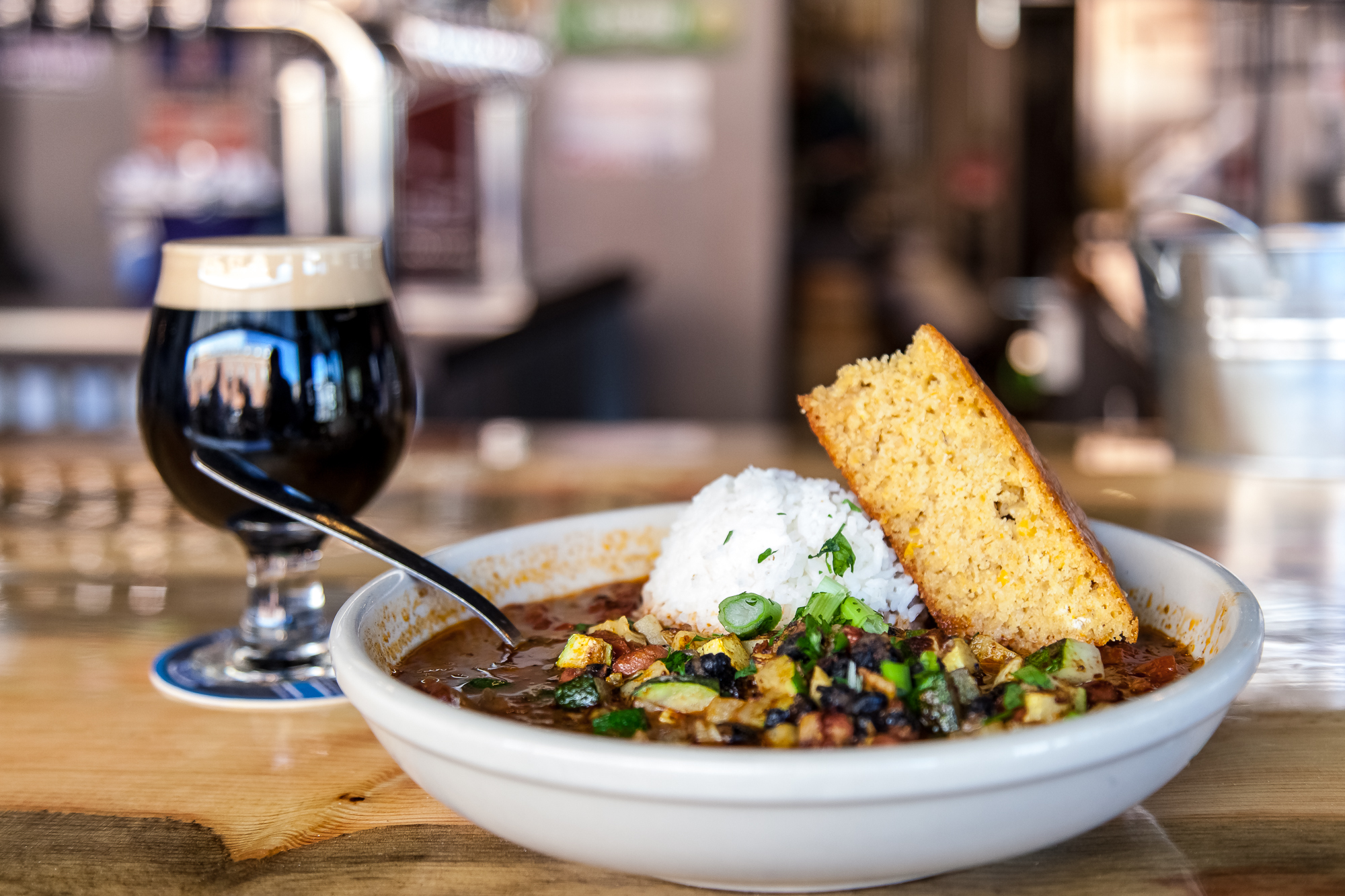 Trailhead Taphouse beer and food